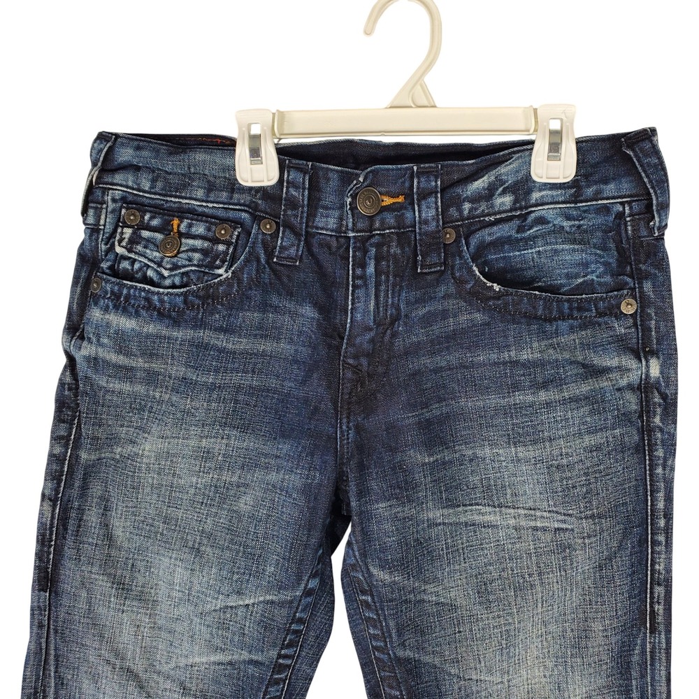 True Religion Billy Relaxed Bootcut Jeans Dark Wash Denim Size 30